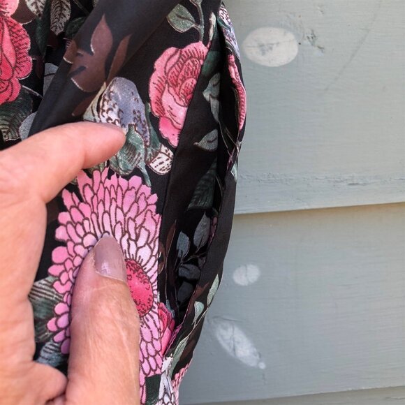 Vintage Midi Skirt Long Skirt Floral Flowers Edith Flagg Three Flaggs womens 6 - Picture 5 of 9